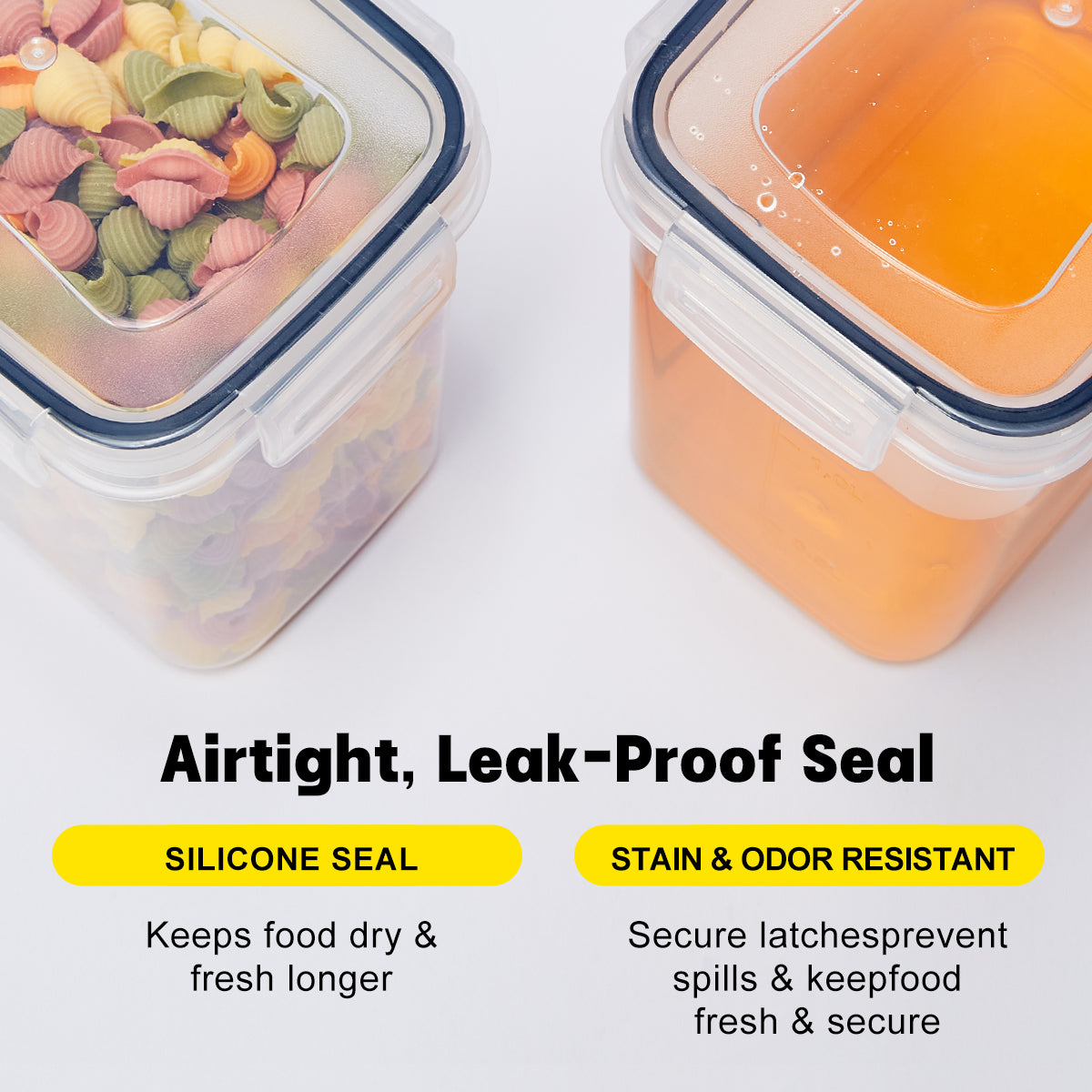 6pcs Kitchen sealed container set, food grade plastic cans, refrigerator freshness box, dishwasher washable, used for storing fruits, vegetables, dumplings, meat, eggs, ginger, garlic, onions, household kitchen utensils, with labels and pens.