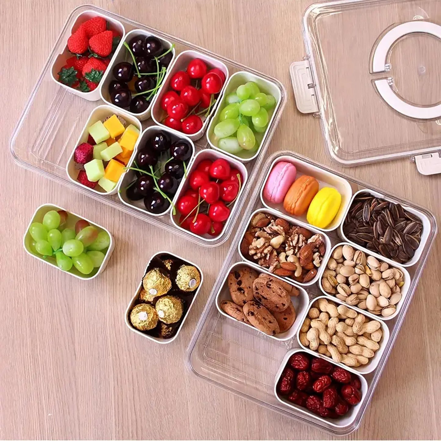 10/15/24pcs Food Storage Container Set, Fresh-Keeping Boxes, Easy-to-Secure Lids - Airtight Plastic Containers, Suitable For Pantry, Travel, Outdoor Picnics, Kitchen Organization, Comes With Labels And Marker