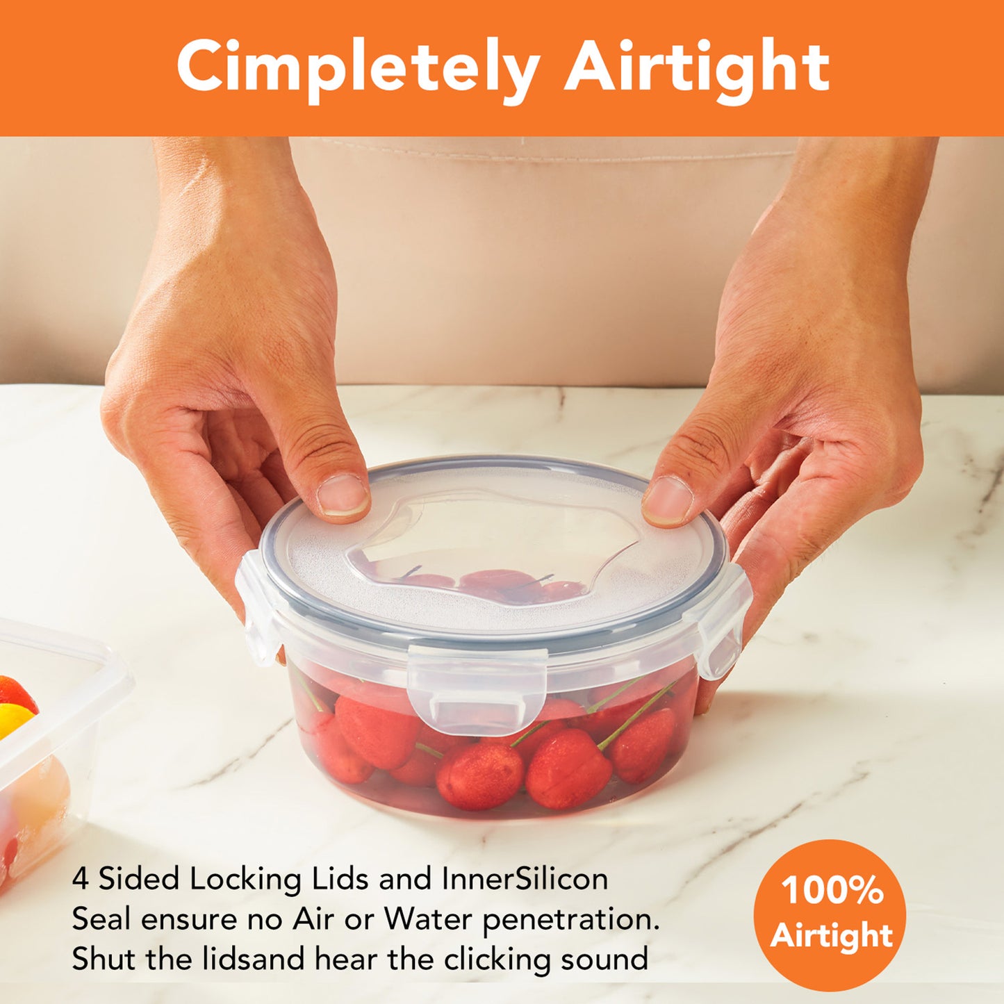 Asnews 24/48 PCS Plastic Food Storage Containers with Lids (12/24 Containers & 12/24 Lids), Leakproof BPA-Free Containers for Kitchen Organization, Meal Prep, Reusable Lunch Container