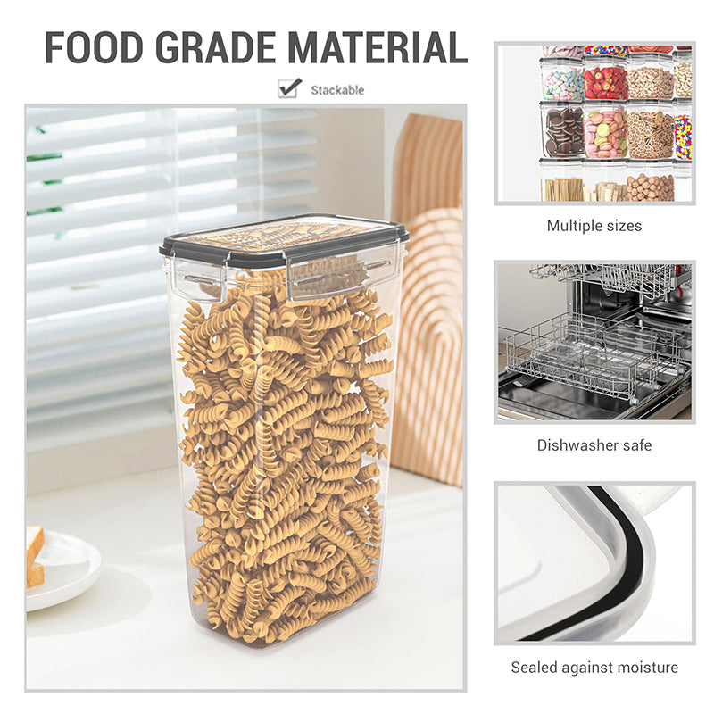 Asnews 15 Pcs Airtight Food Storage Containers with Lids, Kitchen Storage Container for Cereal, Dry Food, Flour and Sugar